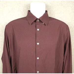 Mizzen+Main Burgundy Button Down Shirt